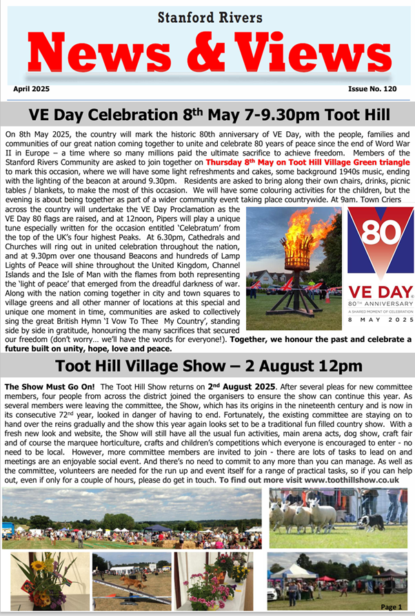 Front page of News and Views April 2025
